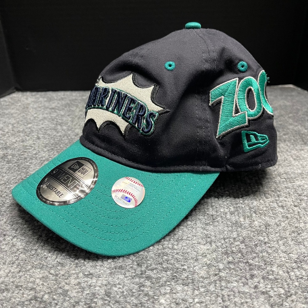Seattle Mariners Hat Cap Men Navy Teal Diamond Hero Zoom Undrerbrim MLB RARE NEW